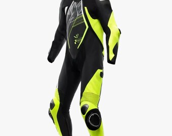 Custom made Motorbike racing suit - Top grain Kangaroo / Cowhide mild leather Motorcycle Racing Suits, With personalization & Free Shipping