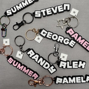 Personalized Roblox Keychain High Quality 3D Printed Custom Tags Backpack, Name, Keyrings, Charms, Luggage, Lunchbox, Stocking Stuffer