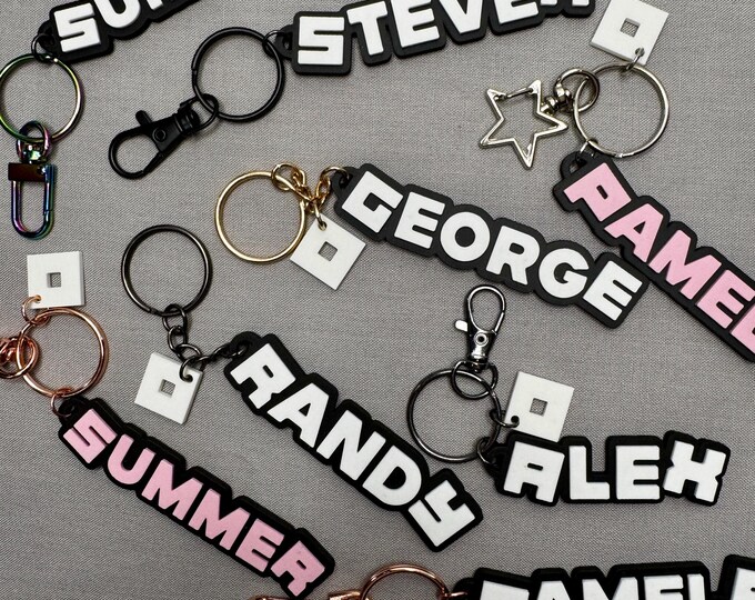 Personalized Roblox Keychain: 3D Printed Custom Name Tag - Etsy