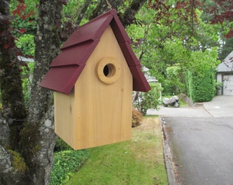 Cedar Outdoor Handmade Birdhouse