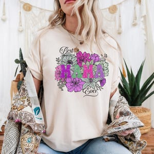 Mother&#39;s Day Floral T-Shirt Gift for Her - Unisex Heavy Cotton Tee, Mom Gift, Mother&#39;s Day Present, Floral Graphic Tee, Gift for Mom