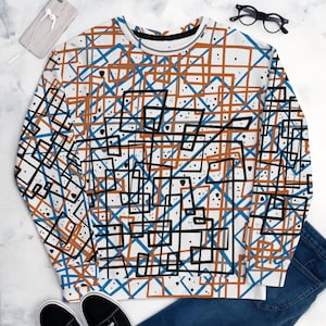 Unisex-sweater moderne kunst