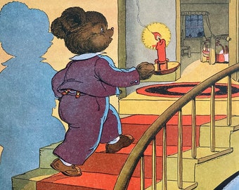 1940's VINTAGE ILLUSTRATIONS:  Little Bear Plates from Book, Great for Framing! - LA