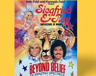 VEGAS BABY:  1980's Show Program - Sigfried and Roy - Superstars of Magic in Beyond Belief! - la