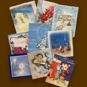 Merry Christmas:  1940's Holiday Card Lot - Fun Set! - LA