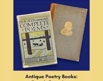CANADIAN Poetry:  Antique Books--Set of Two