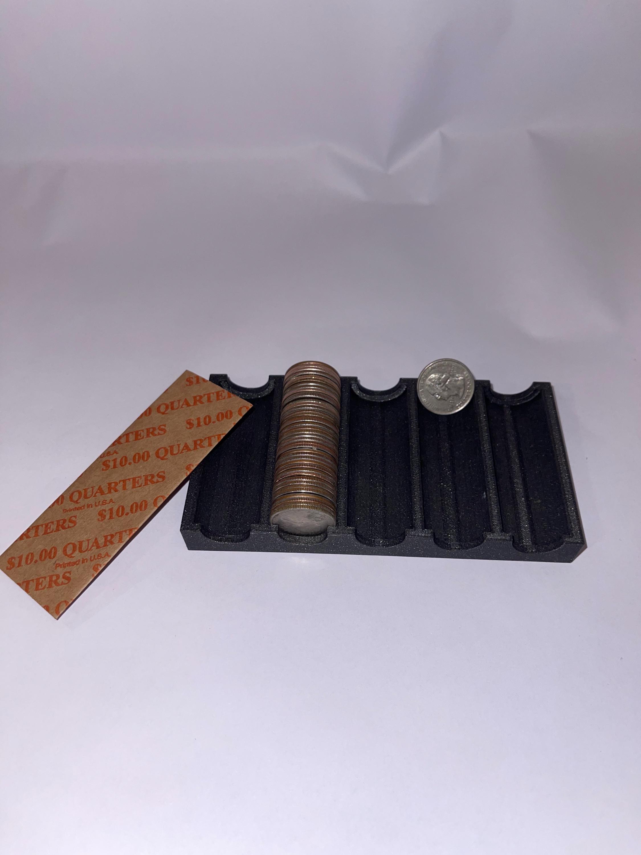 3D Printed Quarter Wrapping/hunting Tray - Quarter Counter - Coin ...