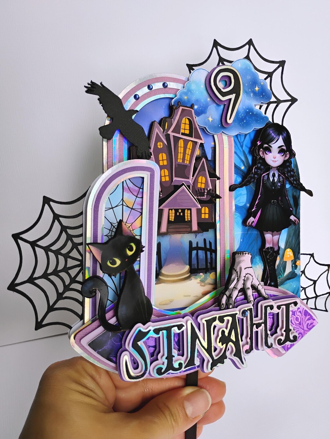 Wednesday Addams Cake Topper / Wednesday Birthday Decorations ...