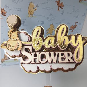 Cake Topper Winnie the Pooh/ Winnie the Pooh Birthday Decorations / Winnie the Pooh Birthday Party / Winnie the Pooh baby shower/ baby showe