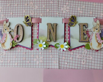 Peter Rabbit Banner / Peter Rabbit Decorations/ Peter Rabbit 1st Birthday / Peter Rabbit 1st Bday / Easter Banner /Easter Birthday Banner
