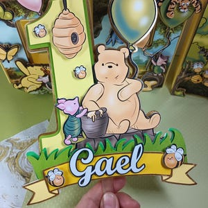 Cake Topper Winnie the Pooh/ Winnie the Pooh Birthday Decorations / Winnie the Pooh Birthday Party / Winnie the Pooh 1st Birthday /