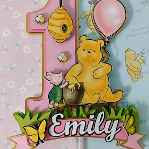 Cake Topper Winnie the Pooh/ Winnie the Pooh Birthday Decorations / Winnie the Pooh Birthday Party / Winnie the Pooh 1st Birthday /