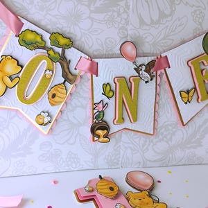 Winnie the pooh high chair banner / Winnie the pooh birthday decorations / Winnie the pooh banner / Winnie the pooh birthday party /
