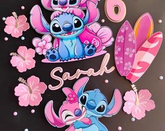 Taarttopper met Stitch-motief / Verjaardagsdecoraties met Stitch-motief / Verjaardagsfeestje met Stitch-motief / Feestdecoraties met Stitch-motief / Feestcadeautjes met Stitch-motief / Feest met Stitch-motief