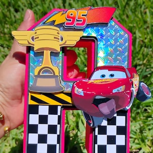 Lightning McQueen decorations / cars theme party decor / cars themed name letters / lighting McQueen party decor / cars theme birthday party