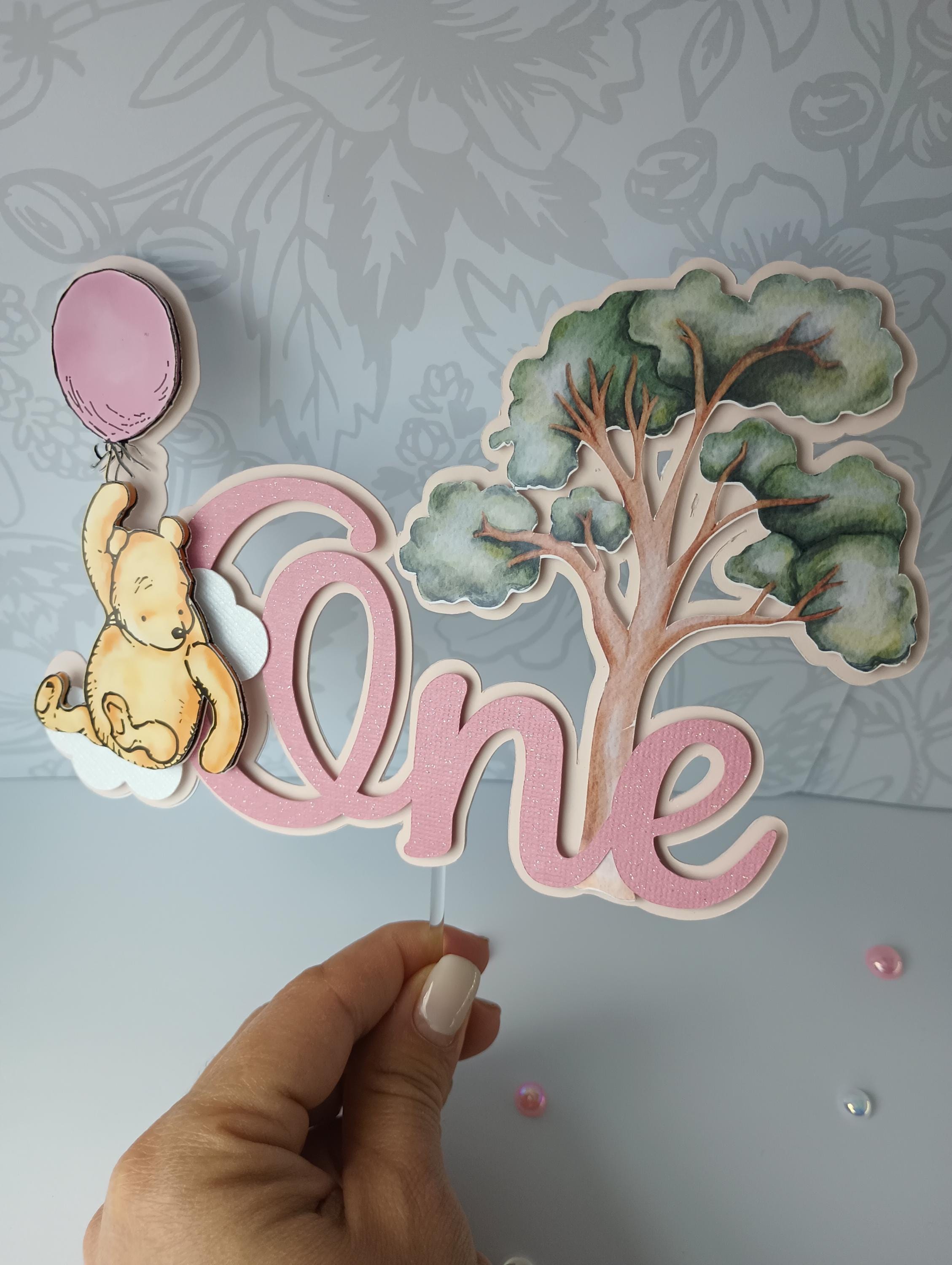 Winnie Bear Acryl-Kuchenaufsatz – Süße Pooh-Deko Für Babyparty & 1. Geburtstag