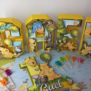 Winnie the Pooh 3D Letters / Winnie the Pooh Birthday party / Winnie the Pooh Party decoration / Winnie the Pooh 1st Birthday / Winnie Pooh