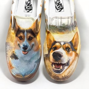 Wearable Art, Custom Sneakers, custom painted shoes, stocking stuffers, gifts for her, gifts for him, pet loss, pet portrait