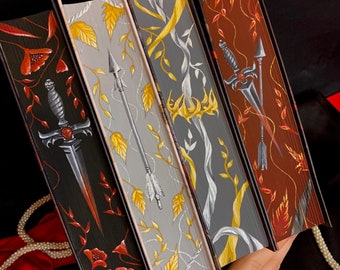 From Blood and Ash Hardback | Hand-Painted Fore-Edge Book Set | Special Edition | Booklover Gift | Popular Fantasy Books