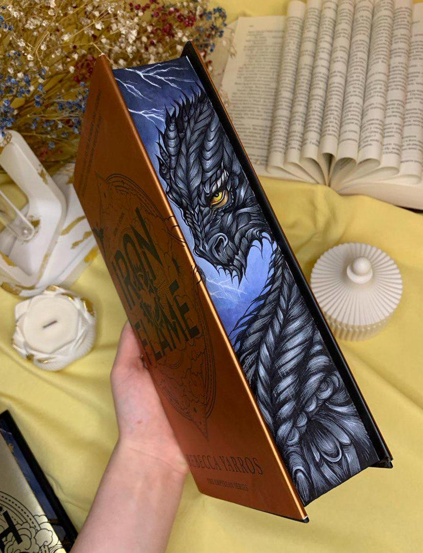 Iron Flame Special Edition Hand Painted Fore Edge Book Rebecca Yarros Custom Fourth Wing Xaden