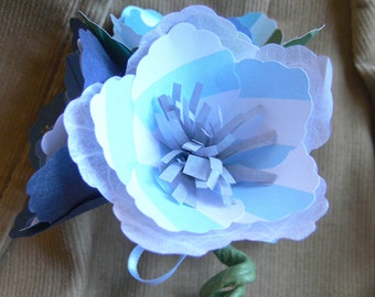 Customizable Paper Flower Wedding Boutonniere
