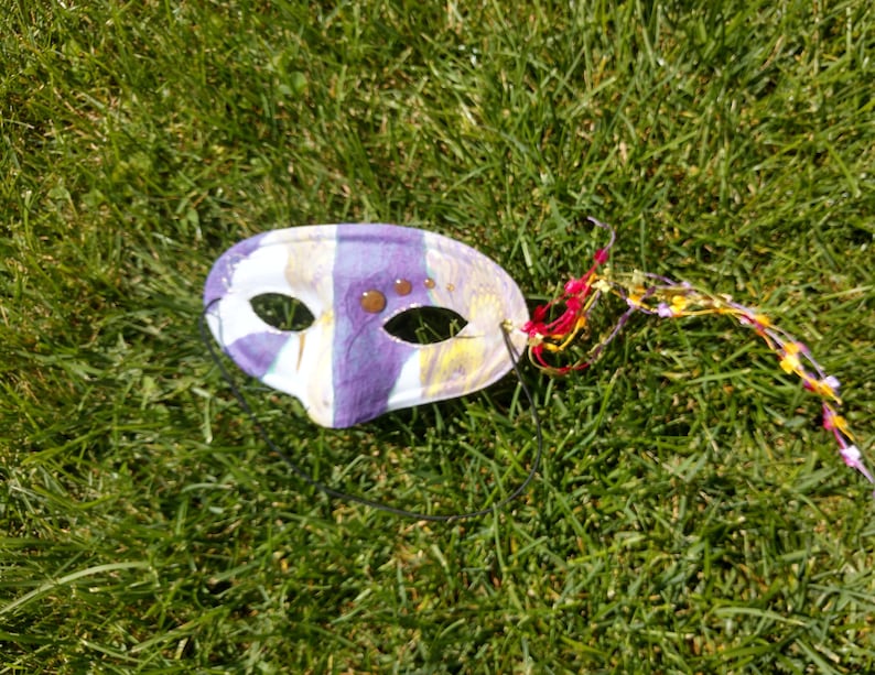 Hand Marbled Mask Colorful Mood
