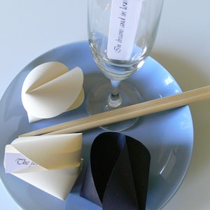 Wedding Paper Fortune Cookies - Set of 10