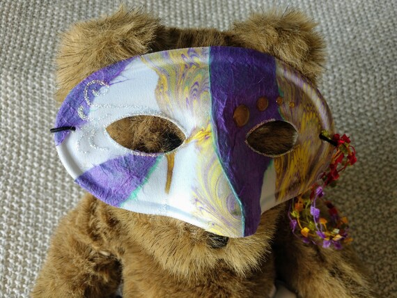 Hand Marbled Mask Colorful Mood