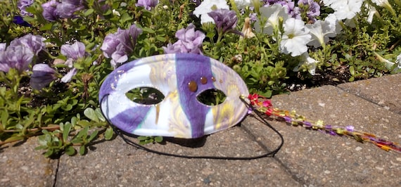 Hand Marbled Mask Colorful Mood