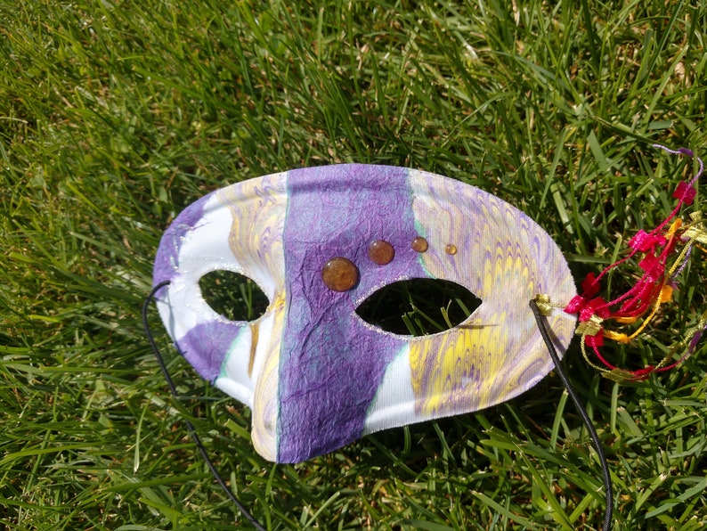 Hand Marbled Mask Colorful Mood