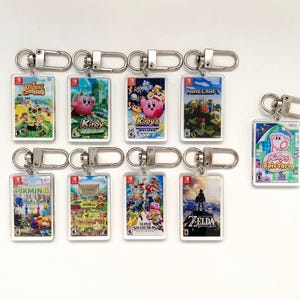 Llavero acrílico con la funda del juego Switch