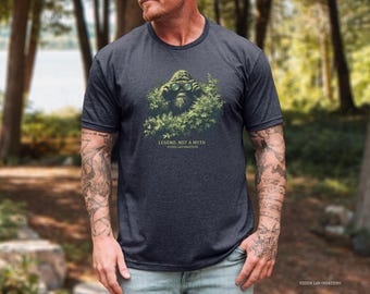 Bigfoot Legend Not a Myth T-Shirt | Sasquatch Camping Tee | Funny Hiking Shirt | Outdoor Adventure Gift, Forest Tee