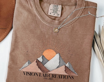Mountain Graphic Tee, Unisex, Mountain Hiking Shirt, Comfort Colors, Adventure Travel Shirt
