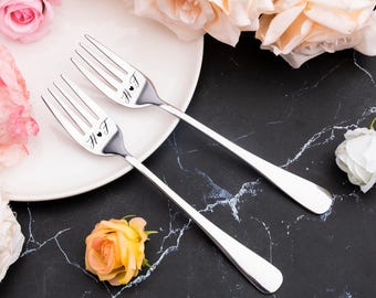 Tenedor de servir grabado personalizado: Tenedor de charcutería de metal personalizado