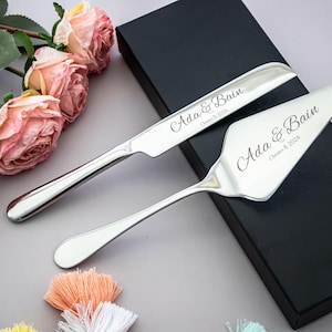 Customized Cake Cutting Set, Wedding Cake Cutter and Serving Set, Cake Cutting Set Wedding, Wedding Gift For Bridal Shower