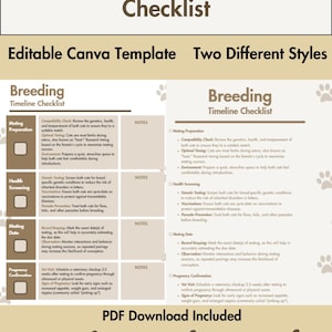Cat breeding checklist, editable cat breeder planner, cat breeding timeline, kitten breeder guide, breeding log for cats, whelping records,