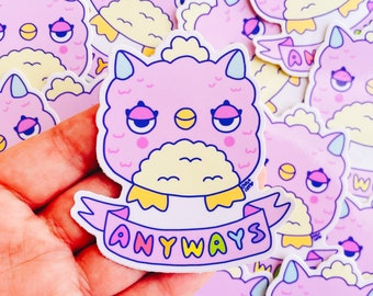 Anyways Furby - Glossy Vinyl Sticker