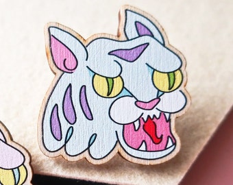 Pastel Tigers - Wooden Pins (Light Blue Available)