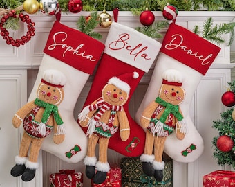 2026 Family Christmas Stockings,Personalized 3D Christmas Stocking,Embroidered Christmas Stockings With Name,Christmas Family Gifts