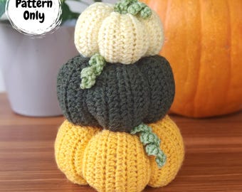 Crochet Pumpkin Stack Pattern: Autumn Decor (PDF Pattern)