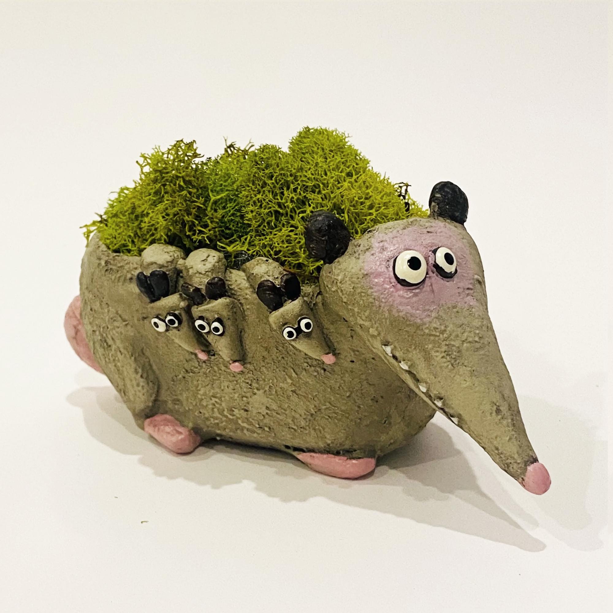 Hattie Opossum Succulent Planter – Blobhouse Mini Pot by Gesine