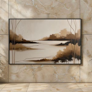 Boho Wandkunst, rustikales Wohndekor, Neutrales Poster, Boho-Wanddekor, Housewarming Geschenk, Zen Natur Wandkunst, ruhiges Kunstwerk, Landschaftsposter