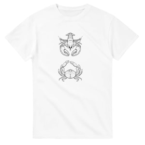 Crab and Lobster Seafood T-Shirt Heavyweight Unisex Crewneck