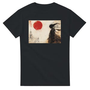 Warrior’s Sunshine Oriental Painting Design Art Collection Crewneck T-Shirt