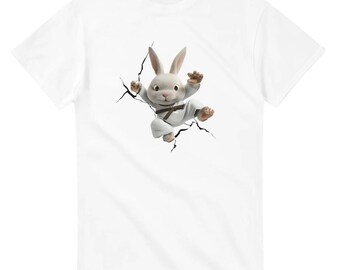 Karate Bunny Rabbit Maglietta Arti Marziali Maglietta Unisex Girocollo Pesante