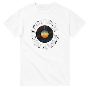 Vinyl Vibes Retro Music T-shirt for Collectors Heavyweight Unisex Crewneck