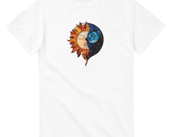 Yin Yang Sun and Moon T-Shirt | Cosmic Balance Crewneck Tee