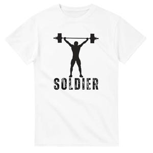 Maglietta girocollo unisex pesante Soldier Gym Graphic Tee / Gildan 5000 White