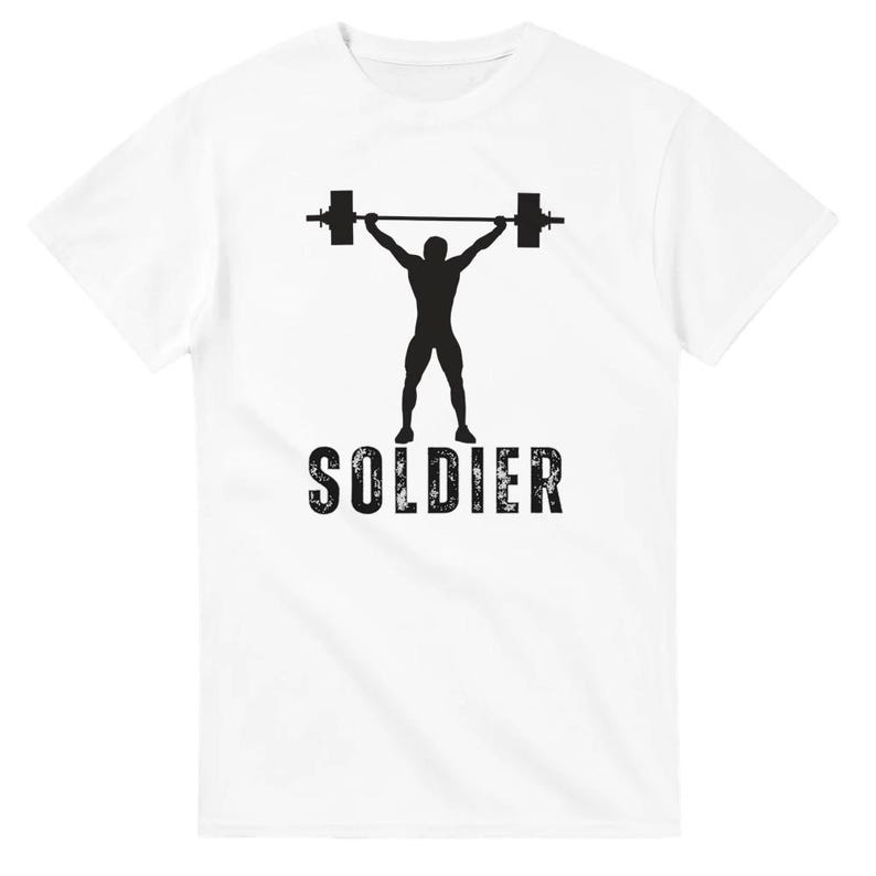 Maglietta girocollo unisex pesante Soldier Gym Graphic Tee / Gildan 5000 White