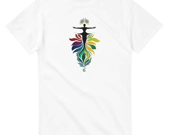 Camiseta con logotipo artístico de yoga y pilates / Camiseta unisex cómoda para el bienestar